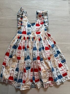 Pink Chicken - Soda Bottle Print Cotton Dress